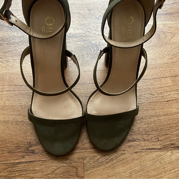 Green suede chunky heels - Picture 5 of 5